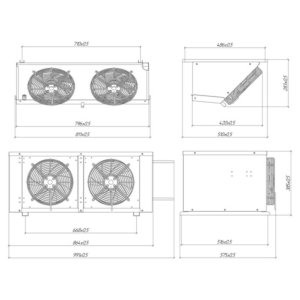 Сплит-система холодильная низкотемпературная Intercold LCM 214 FT Evolution (опция -30° С) - Изображение 2
