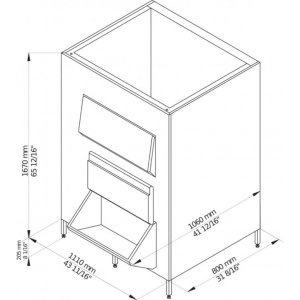 Бункер для льда Brema Bin 550 V DS (для G 510, TM 450) - Изображение 2