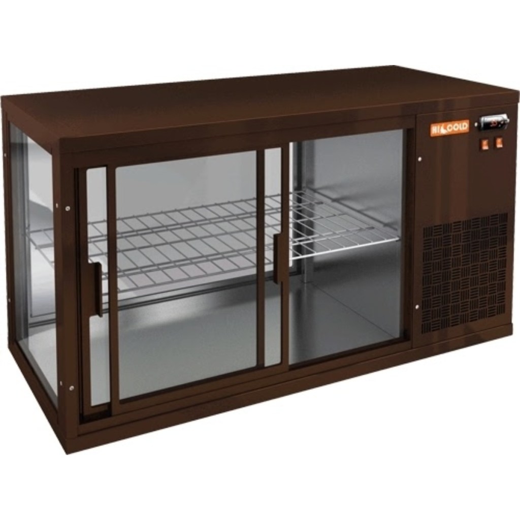 Витрина холодильная настольная HICOLD VRL 900 R Brown