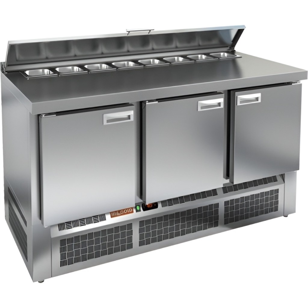 Стол холодильный для салатов HiCold SLE1-111GN (1/3) 3 замок