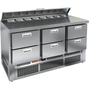 Стол холодильный для салатов HiCold SLE2-222GN (1/6) О с крышкой