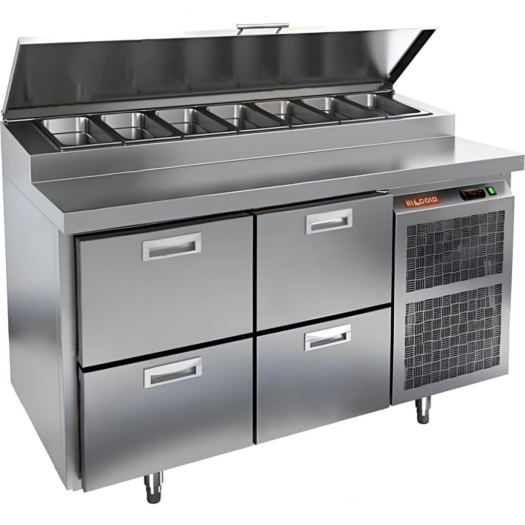 Стол холодильный для пиццы HiCold PZ2-22GN (1/6)