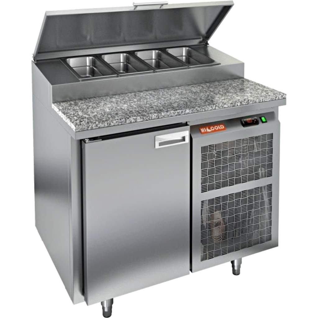 Стол холодильный для пиццы HiCold PZ1-1GN (1/3) камень