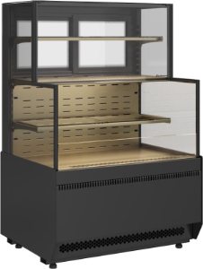 Кондитерская витрина Carboma KC70 VV/VV 1,3-2-1 Standard (версия 2.0) боковина ступенька (9005)