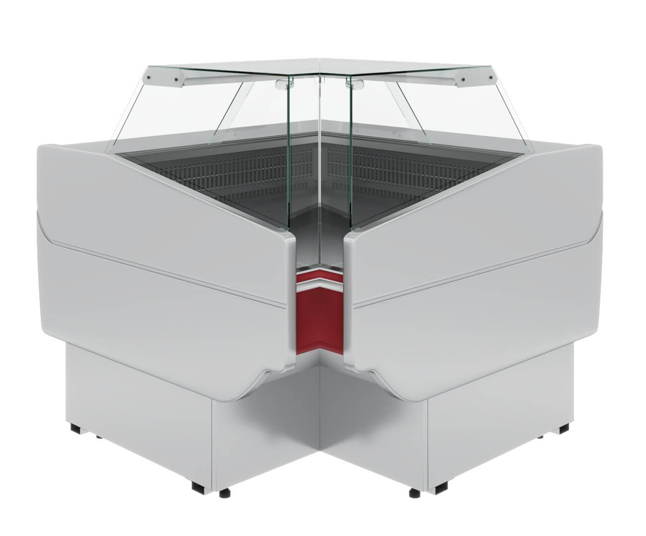 Витрина холодильная Carboma GС120 ВХС-6 (GС120 VM 6) внутренний угол, динамика