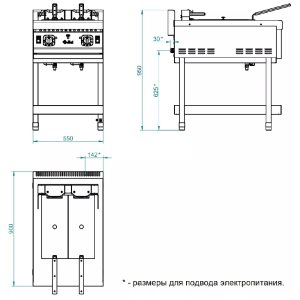 Фритюрница электрическая напольная на подставке Abat ЭФК-90/2П - Изображение 5
