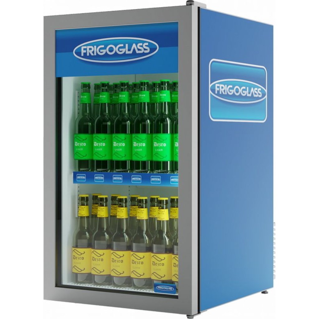 Шкаф холодильный Frigoglass Super 5 (R600а) (сер.корпус,бел.кабинет,сер.рамка дв.,1Led,2полки,2ЦД)