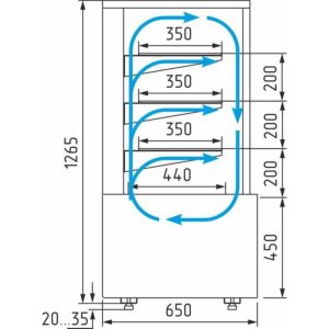 Витрина кондитерская Carboma KC70 VM 0,9-1 Light (ВХСв-0,9д Carboma Cube Техно) 9006-9005 - Изображение 2