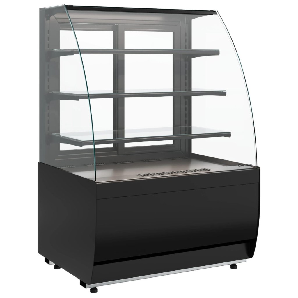 Витрина кондитерская Carboma K70 N 0,9-1 Light (версия 2.0) (9005) нейтральная  